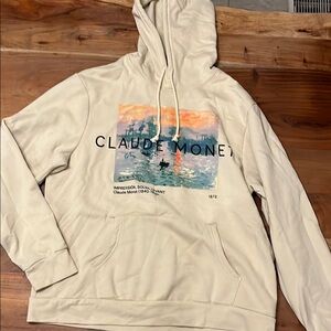 Old Navy Cream Claude Monet Hoodie
